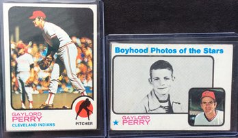(2) 1973 Topps Gaylord Perry Cards - M