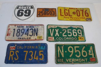 Vintage Lot Of Mixed State Licence Plates