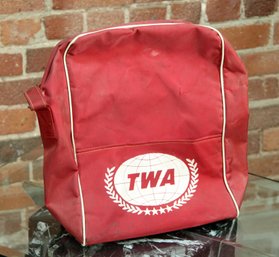 Vintage 1960's Red TWA Travel Bag
