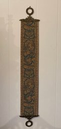 Vintage Victorian Butler Bell Pull Tapestry Wall Hanging Floral Flowers