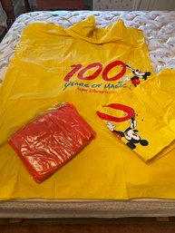 Walt Disney World 100 Years Of Magic Mickey Mouse Yellow Rain Ponchos