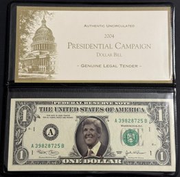 2004 Presidential Election Dollar Bill John Kerry