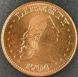 One Ounce AVDP Fine Copper Round