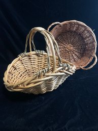 Pair Of Wicker Baskets