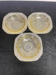 Set Of Depression Glass Bowls