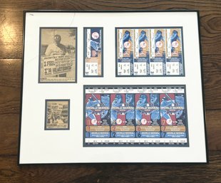 New York Yankees Playoffs And World Series 2002 Memorabilia - Framed