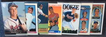 Lot Of 7 Different Chipper Jones Rookie Cards - M