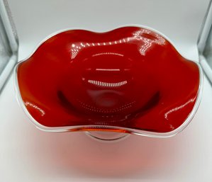 Red Glass Candy Dish By Teleflora