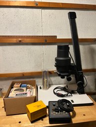 Omega Photo Enlarger With Dark Room Film Developing Accessories