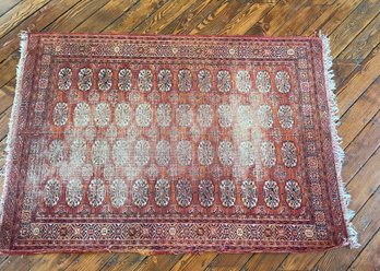 Vintage Lahore Fringed Carpet  4'4' X 6' 2'