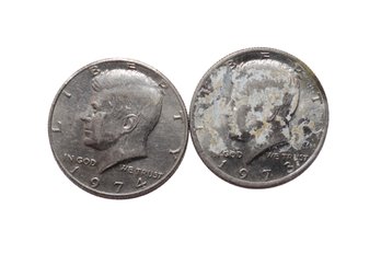 Kennedy Half Dollar Coins 1973 & 1974