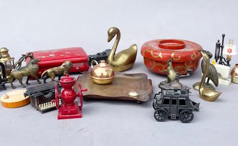 Brass Animal Paperweights, And More Small Desktop Items