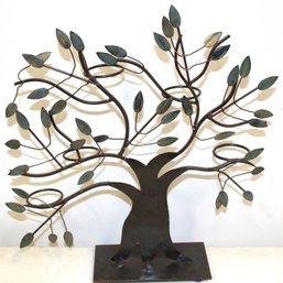 Metal Family Tree 17 Candle Holder