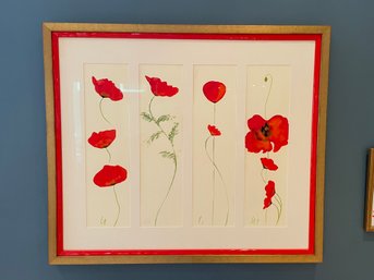 Poppy Painting With Custom Matched Frame