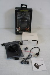 New In Box Z Sport Headphones And V8S High End Business Bluetooth Headset