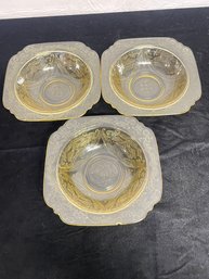 Set Of Depression Glass Bowls