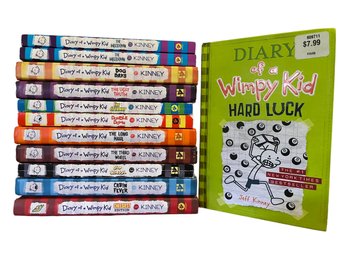 12 Hardcover Diary Of A Wimpy Kid Books, By Jeff Kinney