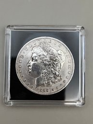 Beautiful 1890 Morgan Silver Dollar In Plastic Case