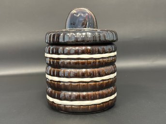 Vintage Cookie Jar: Stack Of Chocolate Sandwich Cookies