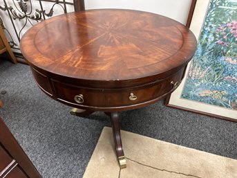 Broyhill Anniversary Collection Cherry Drum Table With Drawer