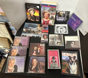 Treasure Lot Of Music CDs, Cassettes, DVD, VHS, Beta Movies - Lassie, Paul Anka, The Little Princess    LP/ A5