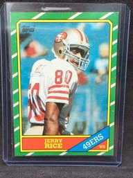1986 Topps Jerry Rice Rookie Card - M