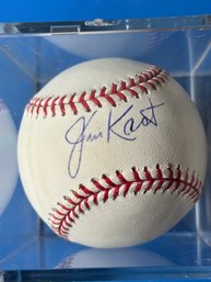 Jim Kaat Autographed Baseball With Cert Sticker