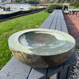 An Original Ann Mallory  Organic Bronze Birdbath - Lovely Patina - Signed