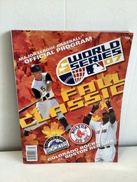 Boston Red Sox Fall Classic World Series 07 Official Program