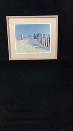 Island Beach Photograph In Frame With Inscription On Back - Artist Signed