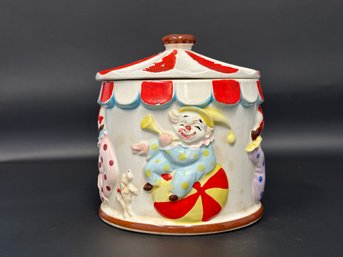 Vintage Cookie Jar: Circus Clowns