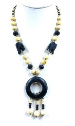 Carved Bead Fetish Style Necklace