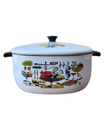 Vintage ENAMELWARE Georges Briard -like Dutch Oven