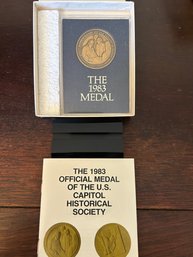 Beautiful 1983 Official Medal Of The US Capitol Historical Society Medal