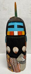 Long Hair Wood Carved Sculpture Kachina R. Sahmie Of The Hopi Nation.    Melba-D2