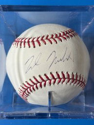 Nick Markakis Autographed Baseball With Cert Sticker