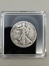 Beautiful 1941-D Walking Liberty Silver Half Dollar In Plastic Case