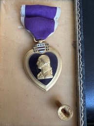 Vintage Purple Heart With Case