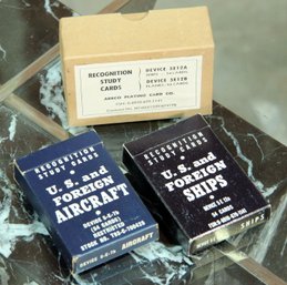 Set Of Vintage US Military Ship & Airplane Identification Cards In Box