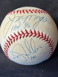 Joe Morgan & Jon Miller Autographed Baseball