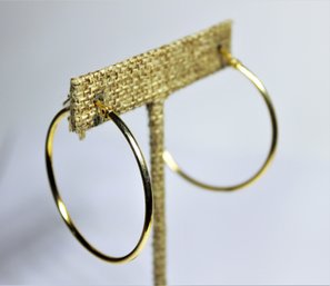 Another Fine Pair Of Gold Over Sterling Silver Hoop Earrings 2'