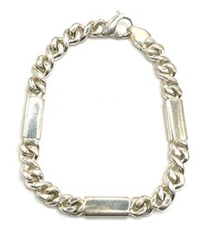 Vintage Italian Solid Sterling Silver Chain Linked Bracelet