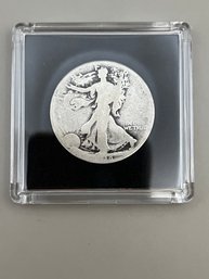 Beautiful 1918 Walking Liberty Silver Half Dollar In Plastic Case