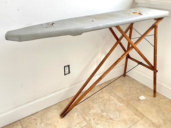 A Vintage Wood Ironing Board