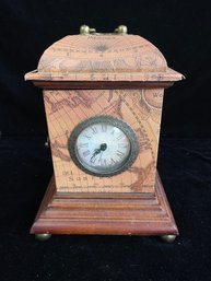 Map Decorated Mantle Clock