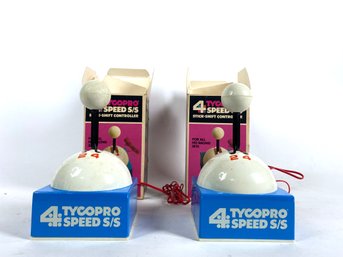 Pair - TYCO Pro 4 Speed Stick Shift Controller For Slot Car Track