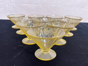 Set Of Depression Glass Desert Cups