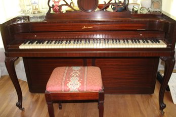 Baldwin Aerosonic Upright Piano With Bench - Mahogany