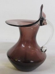 Hand Blown Amethyst Glass Pitcher