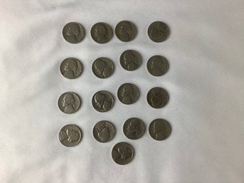 Nice Set Of 17 Jefferson Nickels